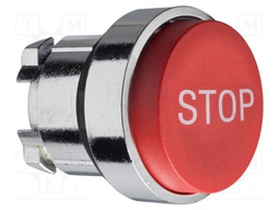 Switch: push-button; Stabl.pos: 1; 22mm; red; Illumin: none; IP66