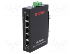 Switch Ethernet; unmanaged; Number of ports: 5; 18÷30VDC; DIN