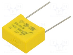 Capacitor: polypropylene; X2; 220nF; 15mm; ±10%; 18x14.5x8.5mm
