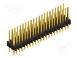 Connector: pin strips; pin header; male; PIN: 42; 1.27mm; THT; 2x21