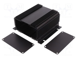 Enclosure: with panel; 1455NHD; X: 111mm; Y: 120mm; Z: 61mm; black