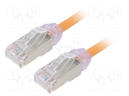 Patch cord; F/UTP,TX6A-28™; 6a; solid; Cu; LSZH; orange; Len: 0.5m