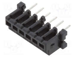 Socket; wire-wire/PCB; female; DF3; 2mm; PIN: 6; THT; on PCBs; tinned