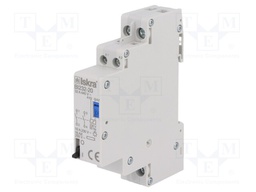 Relay: installation; bistable; NO x2; Ucoil: 230VAC; 17.6x90x65mm