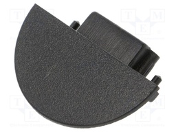 Cap for LED profiles; black; 20pcs; ABS; GEN2,with hole; GROOVE14
