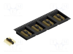 Connector: pin strips; pin header; male; PIN: 16; 2.54mm; SMT; 2x8