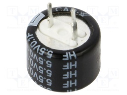 Supercapacitor; THT; 100mF; 5.5VDC; -20÷80%; Ø13.5x9mm; -40÷85°C