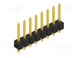 Connector: pin strips; pin header; male; PIN: 8; 2.54mm; THT; 1x8