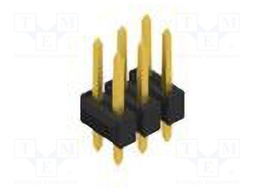 Connector: pin strips; pin header; male; PIN: 6; 2.54mm; THT; 2x3