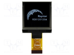 Display: OLED; graphical; 1.5"; 128x128; Dim: 33.8x36.5x2.05mm