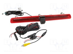 Rear view camera; 115°; black,red; 12VDC; Kit: camera; screw; IP68