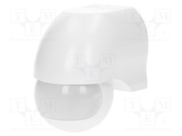 Motion sensor; wall mount; 230VAC; IP44; 12m; Range: 10s÷7min; 180°