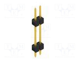 Connector: pin strips; pin header; male; PIN: 2; 2.54mm; THT; 1x2