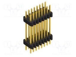 Connector: pin strips; pin header; male; PIN: 16; 1.27mm; THT; 2x8