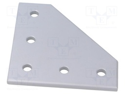 Flat bar; for profiles; triangular; W: 88.5mm; H: 5mm; L: 88.5mm