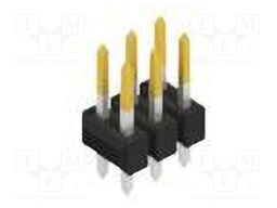 Connector: pin strips; pin header; male; PIN: 6; 2.54mm; THT; 2x3
