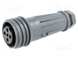 Connector: circular; plug; female; PIN: 4; EXPlora; Contacts: brass