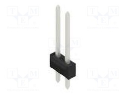 Connector: pin strips; pin header; male; PIN: 2; 2.54mm; THT; 2x1
