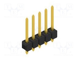 Connector: pin strips; pin header; male; PIN: 5; 2.54mm; THT; 1x5