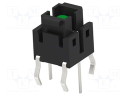 Microswitch TACT; SPST-NO; Pos: 2; 0.05A/12VDC; THT; LED; 980mN