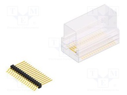 Connector: pin strips; pin header; male; PIN: 17; 1.27mm; SMT; 1x17