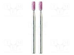 Grindingstone; Ø: 3mm; Ø: 3mm; Pcs: 2; Tip mat: aluminium oxide