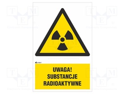 Safety sign; warning; Mat: self-adhesive folie; W: 200mm; H: 300mm