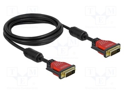 Cable; DVI-D (24+1) plug,both sides; dual link; QHD 1440p; 2m