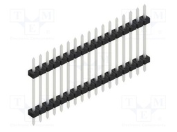 Connector: pin strips; pin header; male; PIN: 17; 2mm; THT; 1x17