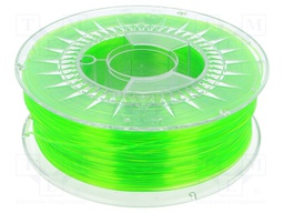 Filament: PET-G; 1.75mm; transparent,green (light); 220÷250°C