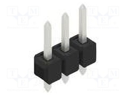 Connector: pin strips; pin header; male; PIN: 3; 2.54mm; THT; 1x3