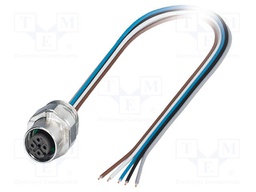 Connector: M12; socket; PIN: 5; female; 60V; straight; IP67; cables