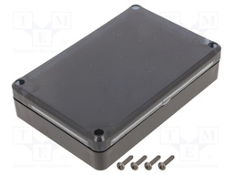 Enclosure: multipurpose; X: 80mm; Y: 120mm; Z: 27mm; ABS; black