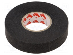 Tape: fixing; W: 19mm; L: 25m; D: 0.27mm; black; rubber; 25%; 105°C