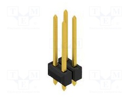 Connector: pin strips; pin header; male; PIN: 4; 2.54mm; THT; 2x2