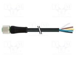 Connection lead; female; IP67; 63VAC; 63VDC; 12A; 15m; PIN: 5; plug