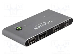 KVM switch; 8K,MST,UHD 2160p,UHD 4320p; Input: USB C socket x3