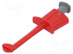 Clip-on probe; hook type; 20A; red; Grip capac: max.12.3mm; 1kV