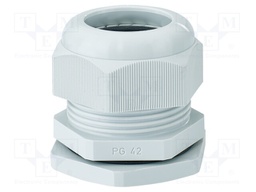 Cable gland; PG42; IP65; polyamide; light grey