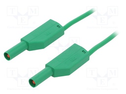 Test lead; PVC; 1m; green; 32A; Type: with 4mm axial socket