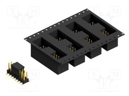 Connector: pin strips; pin header; male; PIN: 16; 2.54mm; SMT; 2x8