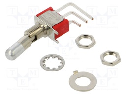 Switch: toggle; Pos: 2; SPDT; ON-ON; 5A/125VAC; 5A/28VDC; -30÷85°C