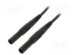 Test lead; 19A; banana plug 4mm x2; insulated; Urated: 1kV; Len: 2m