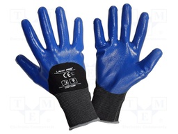 Protective gloves; Size: 10; black-purple; nitryl,polyester