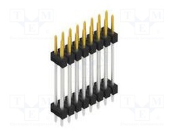 Connector: pin strips; pin header; male; PIN: 16; 2.54mm; THT; 2x8