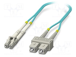 Fiber patch cord; OM3; LC/UPC,SC/UPC; 1m; Optical fiber: 50/125um
