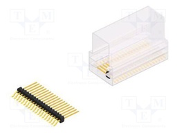 Connector: pin strips; pin header; male; PIN: 19; 1.27mm; SMT; 1x19