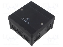 Enclosure: junction box; X: 102mm; Y: 102mm; Z: 57mm; IP66; black