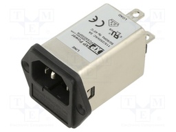Filtered IEC Power Entry Module, Medical, IEC C14, Medical, 3 A, 115 VAC
