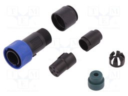 Connector: circular; plug; female; PIN: 6; w/o contacts; for cable